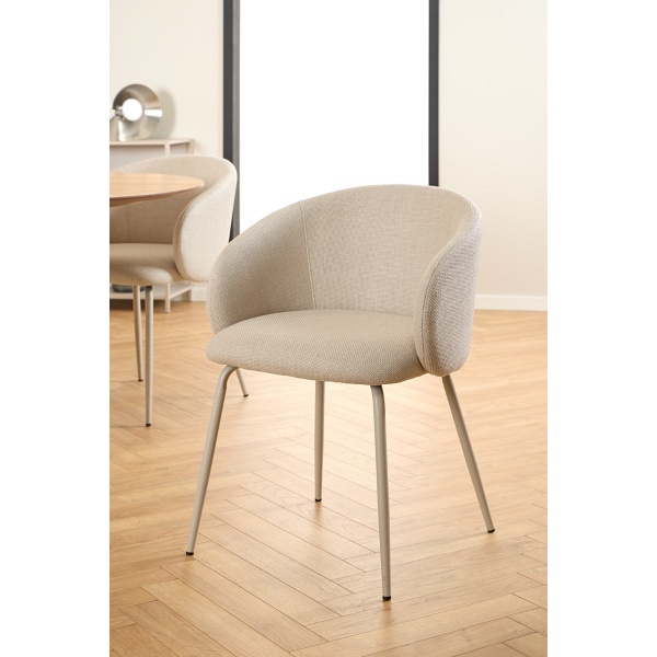 Krzesło Eleonor beżowe Basel 24 beżowa podstawa - ACTONA